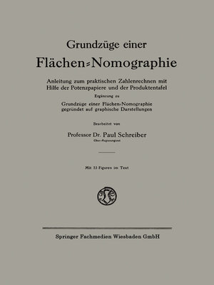 cover image of Grundzüge einer Flächen-Nomographie
